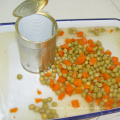 petits pois et carottes en conserve